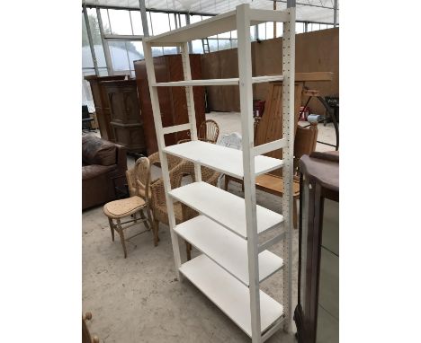 A WHITE SIX TIER SHELF 