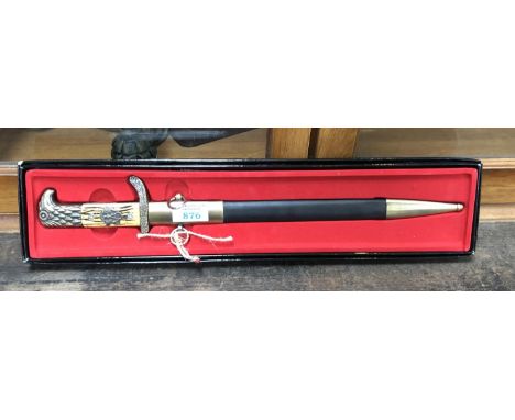 A GERMAN REPRODUCTION DAGGER AND SCABBARD 