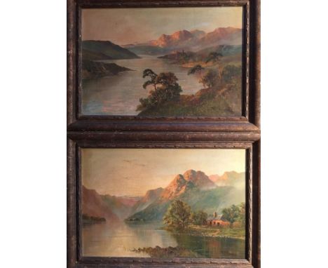 F. E. Jamieson (British 1895-1950), signed, pair Scottish landscapes, titled verso “Loch Lomond” and “Argyllshire”, oils on c