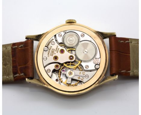 Longines 9ct Yellow Gold. Calibre 12.68 Z 17 Jewel Manual Wind Movement. 34mm Dennison Case.  Full working order.