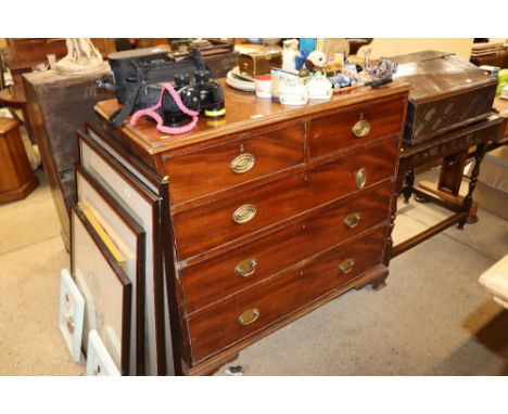 A 19th Century mahogany chest of two short and three long drawers 