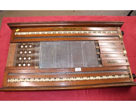 A vintage Burroughes &amp; Watts of London snooker scoreboard AF