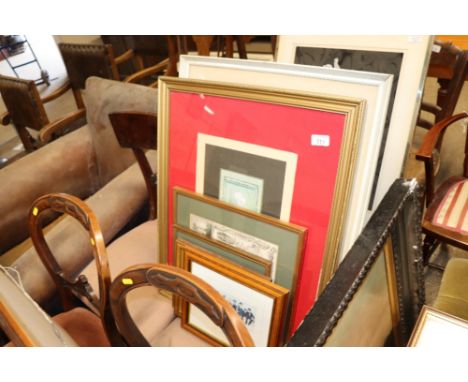 A quantity of various prints, maps etc.