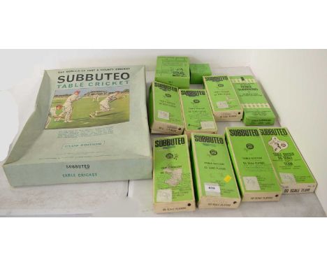 Selection of Subbuteo table soccer sets, including: Subbuteo table soccer scale player sets (incomplete); Subbuteo table socc