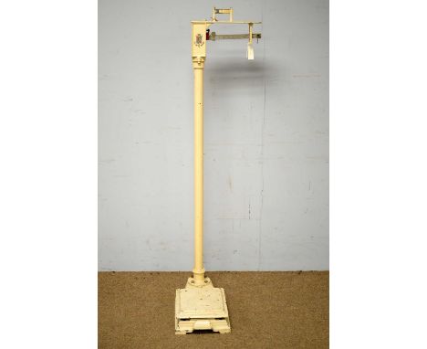 W. &amp; T. Avery Ld: vintage cast iron weighing scales, to weigh twenty-four stone, 162cms.