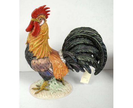 Goebel figure of a rooster, with sticker, printed and impressed marks to underside, 35cms high.