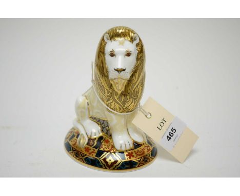 Royal Crown Derby 'Heraldic Lion' paperweight, designed by Louise Adams, limited edition 1207/2000, 14cms high. 