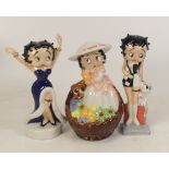 Three Wade Betty Boop figures Superstar, Swinging 60's and Springtime, with certs, boxed (3)