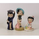 Three Wade Betty Boop figures Graduate, Beach Belle and Christmas Morning, boxed (3)