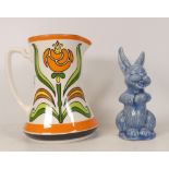 Wade Heath Flaxman ware blue Laughing Rabbit together with Wade The Gallery Collection Nouvelle