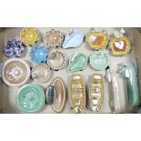 A collection of Wade to include rabbit pin dish, 3 wade boats, train pin dish, commemorative pin