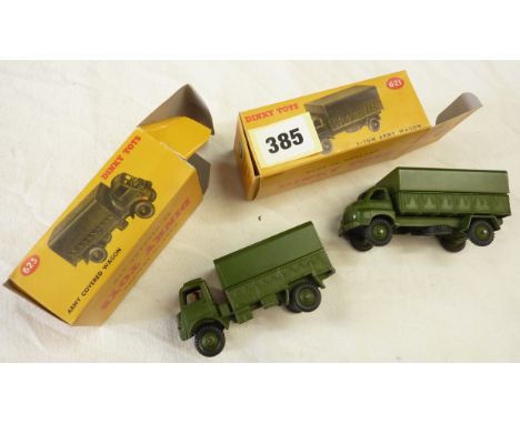 DINKY 2 BOXED ARMY MODELS 621 3T &amp; 623 COVERED WAGON