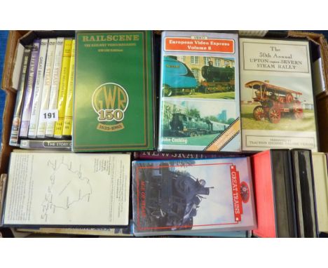 RAILWAY AND TRANSPORT DVD'S APPROX. 24 INC B&amp;R, T/W 18 TRANSPORT VIDEOS