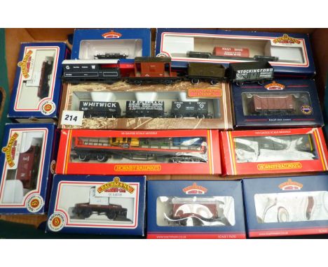 MODEL RAILWAY 11 BOXED BACHMANN AND HORNBY WAGONS, MOSTLY PRIVATE OWNER