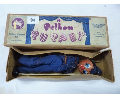EARLY BOXED PELHAM PUPPET WITH A CONSTABLE