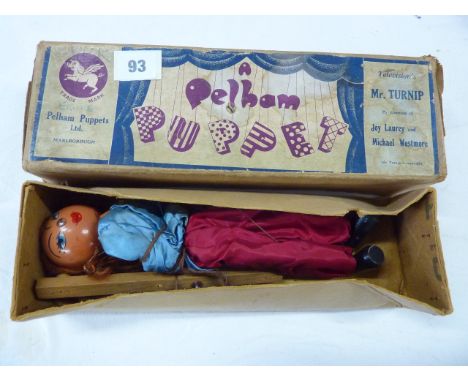 EARLY BOXED PELHAM PUPPET A GIRL BUT IN A MR TURNIP BOX