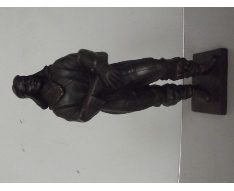 Bronze RAF pilot, signed, 22 cm high