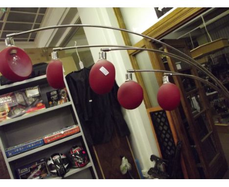 Freestanding contemporary five branch lamp