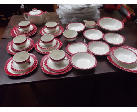 Midwinter style craft service in the polkadot pattern