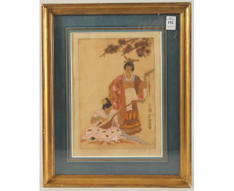 GEOFFREY SNEYD GARNIER (1889 - 1970), BRITISH. A Song of Old Cathay. etching with aquatint. Signed, 2/50. 10" x 7" (25.5 x 18