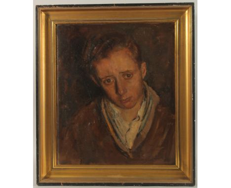 GEORGE WEISSBORT (1928 - 2013). Malcombe the Composer, head and shoulders. Signed. Board. 18" x 15" (46 x 38cms). Provenance: