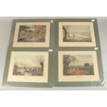 A SET OF FOUR SPORTING COLOUR PRINTS. Pheasant, Snipe, Partridge and Wild Duck shooting.