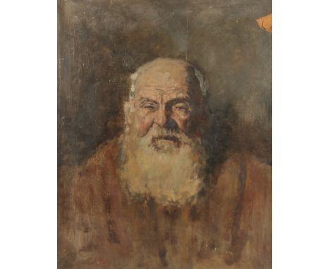GEORGE WEISSBORT (1928 - 2013). Portrait of a bearded man. Unframed, board. 25" x 21" (64 x 54cms).