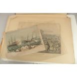 A FOLDER OFSPORTING PRINTS AND WATERCOLOURS (10).