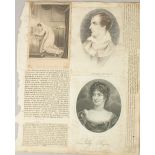 EARLY 19TH CENTURY ENGLISH SCHOOL. "Lord Byron", watercolour on a print base, unframed. 4.5" x 3.5",