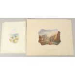 19th Century English School, 'On the Derwent, Derbyshire', watercolour, inscribed, oval, 4" x 3", (