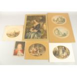 George Baxter (1804-1867) British. "Little Red Riding Hood", Print, Unframed, 6.25" x 4.25",
