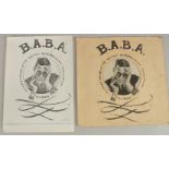 Circa 1960, a depiction of a middle aged man beneath the inscription 'Founder Member of the