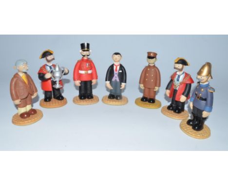 7 boxed Robert Harrop Camberwick Green figures:CG05 The MayorCG87 The Mayor with "Tidy Up Trumpton" CupCG09 Captain FlackCG16