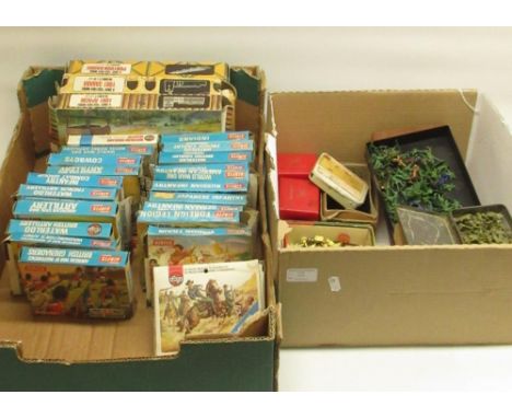 Airfix HO/OO Scale soldiers both boxed and loose inc. British  Grenadiers, Civil War Artillery, Waterloo British Artillery, e