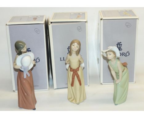 Three Lladro porcelain figurines with original boxes, model Nos. 5006/5007/5009 (3) 