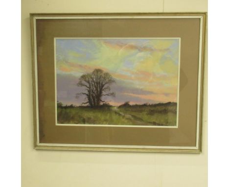 P. R Hipkiss RBSA (British C20th); Trees at Sunset, watercolour, signed, titled verso, 32cm x 45cm and Dave Newbould (British