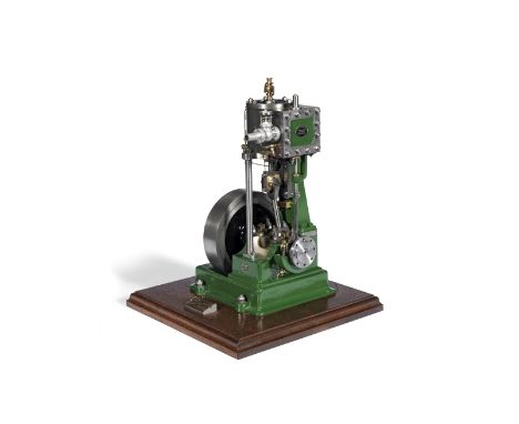 A MODEL VERTICAL INDUSTRIAL STEAM ENGINE, ENGLISH, 20TH CENTURY,No. 113, made by Kingscote Bros &amp; Williams,  the single c