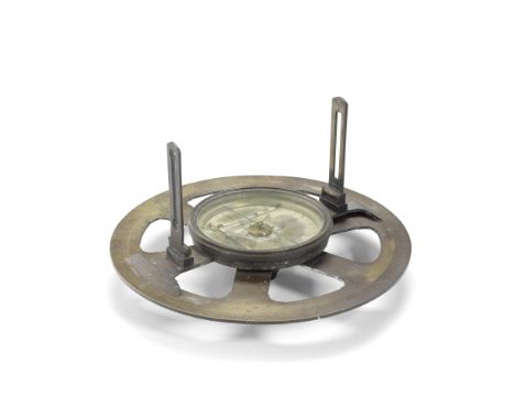 A BENJAMIN MARTIN BRASS CIRCUMFERENTOR, ENGLISH, THIRD QUARTER OF THE 18TH CENTURY,signed B. MARTIN, LONDON, the silvered bra