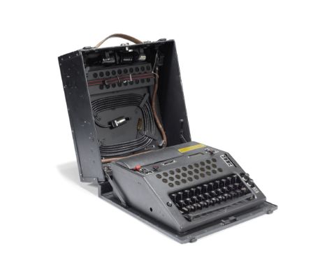 A NEMA TD 772 CIPHER MACHINE,  SWISS, MID-20TH CENTURY,makers plaque stamped TD 722, the 10-wheel cipher machine used by the 