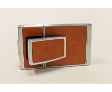 POLAROID SX-70 FOLDING LAND CAMERAwith chrome and faux leather finish, 18cm x 10cm x 3cm