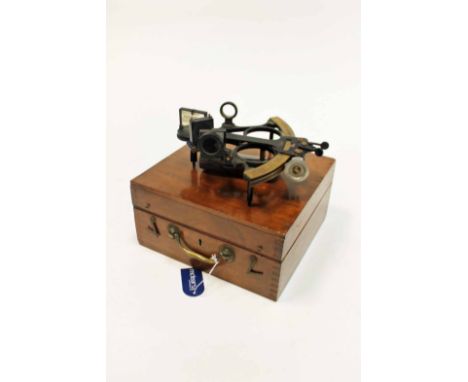 MID-TWENTIETH CENTURY CASED SESTREL SEXTANTby Henry Browne & Son Ltd, Essex, the pierced frame with pivoting arm mounted with