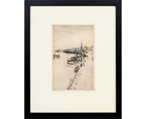 * JAMES MCBEY (SCOTTISH 1883 - 1959), MACDUFF limited edition etching on paper, signed and numbered VIIImounted, framed and u