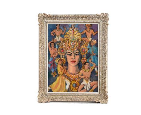 * MARGARET MORRIS (BRITISH 1891 - 1980), RAM GOPAL oil on canvas, signed and dated 1960 versoframed image size 74cm x 55cm, o