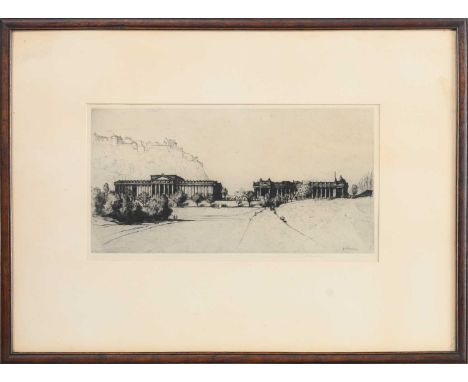 SIR DAVID YOUNG CAMERON ARSA RSW RA RSA (SCOTTISH 1865 - 1945), THE ROYAL SCOTTISH ACADEMY, EDINBURGH etching on paper, signe