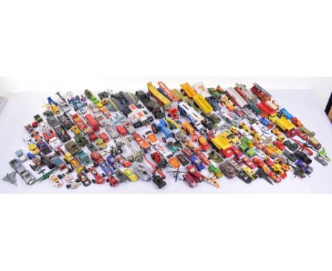 Large Quantity of Playworn Diecast Models,including Corgi,Batmobiles James Bond ect,  Dinky, Matchbox, Britains, Mattel,all i