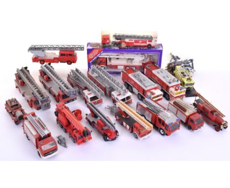 Quantity Of Conrad, Gama ,Siku and other Makes Fire Engine Models, including: Gamma 2 x 3546 Magirus Deutz, Conrad 5504 Emerg