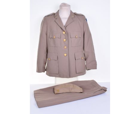 American Red Cross China Burma India (C.B.I) Tunic, being four pocket summer lightweight tunic with gilt American eagle tunic