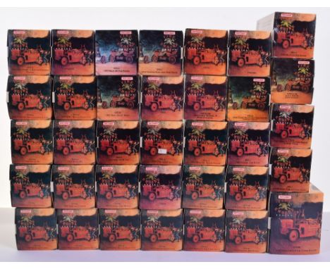 Thirty  Four  Matchbox Models Of Yesteryear Fire Engine Series, 2 x YFE01, 2 x YFE02, YFE03,2 xYFE04, YFE05, 3 x YFE06, YFE07