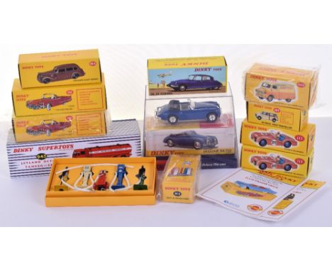 Eleven Dinky Toys Atlas Reissue Models,39A Packard Eight Sedan,49D Esso Petrol Pumps,49 Petrol Pump set, 2 x 111 Triumph TR2 