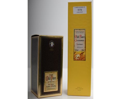 GRAND OLD PARR AGED 12 YEARS OLD DELUXE SCOTCH WHISKY WITH PRESENTATION BOX - 375ML, 43% VOL, TOGETHER WITH OLD PARR SEASONS 